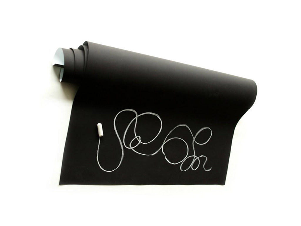 Folie autoadezivă tablă școlară neagră, Aslan C61 Blackboard, se scrie cu cretă, lăţime de 125 cm