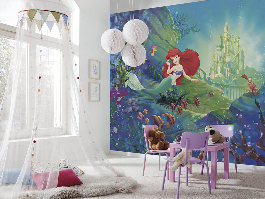 Fototapet copii Castelul sirenei Ariel, Komar, multicolor, 368x254 cm