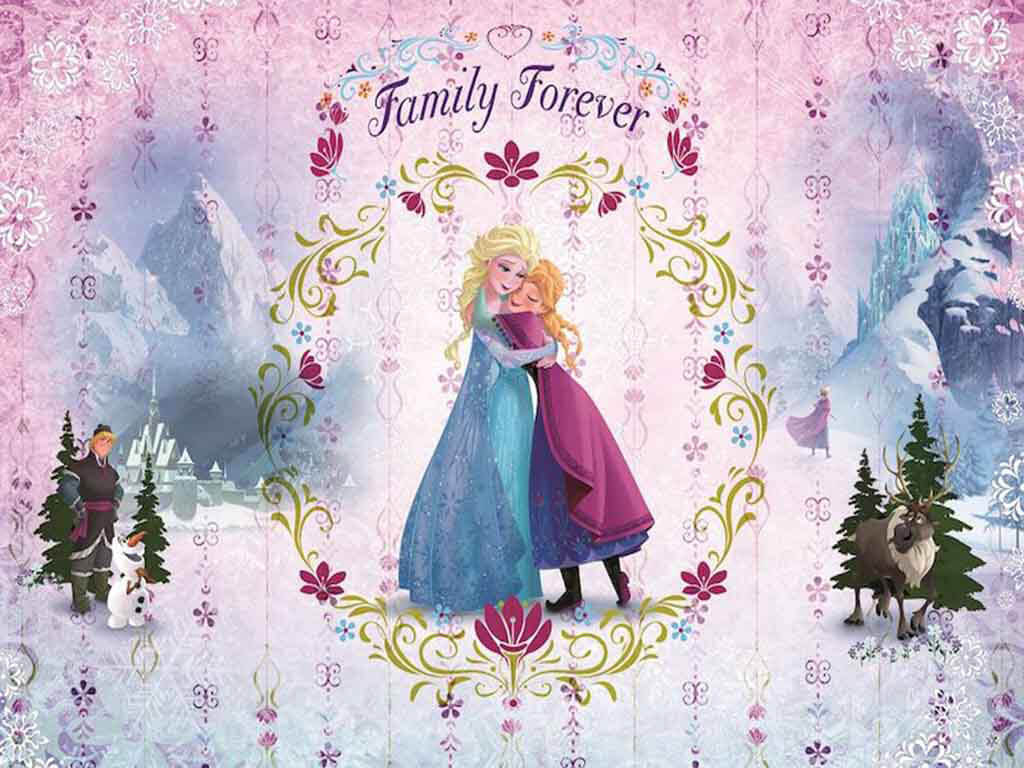 fototapet-copii-frozen-family-forever