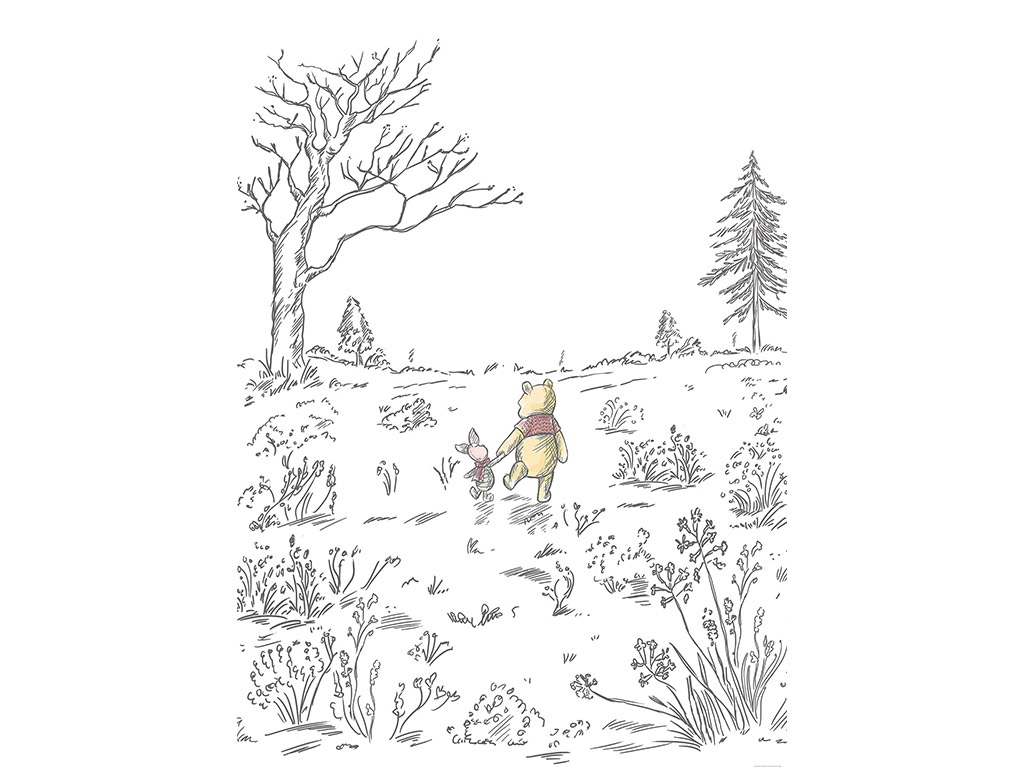Fototapet copii Ursuleţul Winnie the Pooh, Komar, model grafic, 200x280 cm