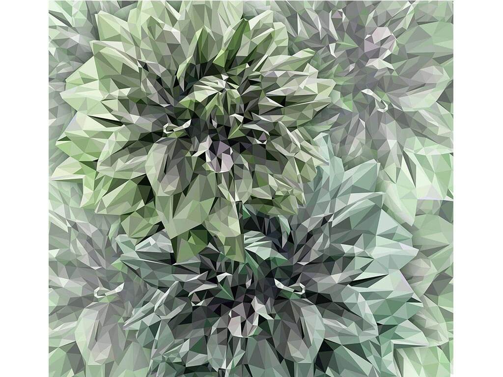 fototapet-floral-verde-komar-emerald-flowers-1338