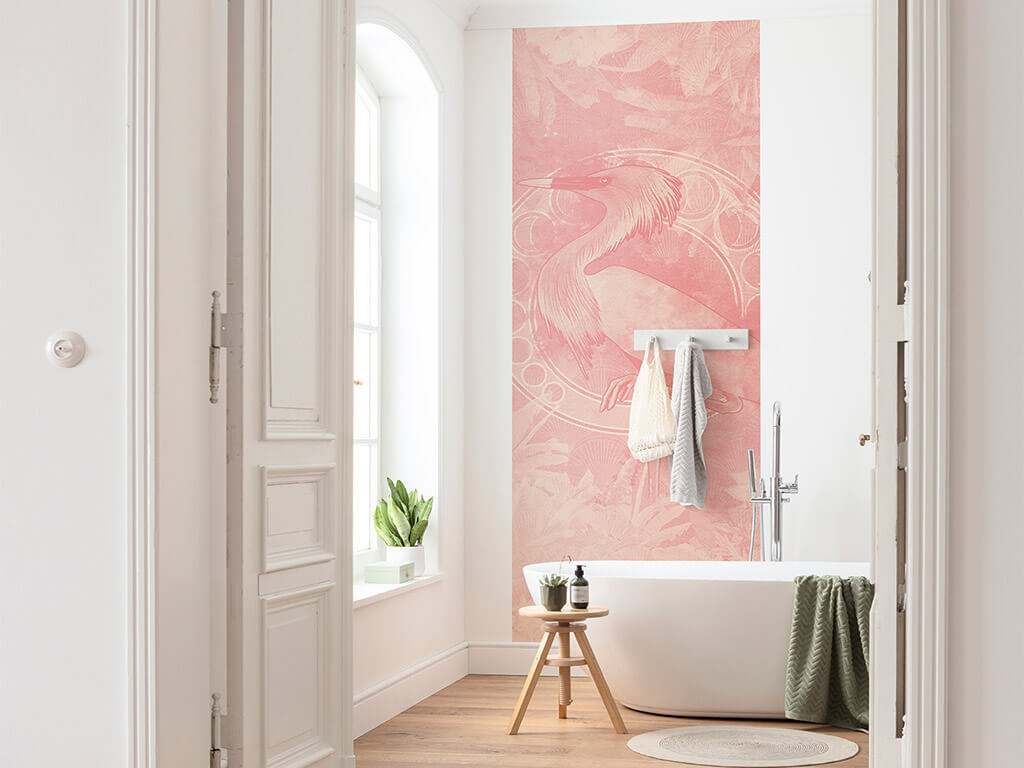 Fototapet Grue, Komar, roz, 100x280 cm
