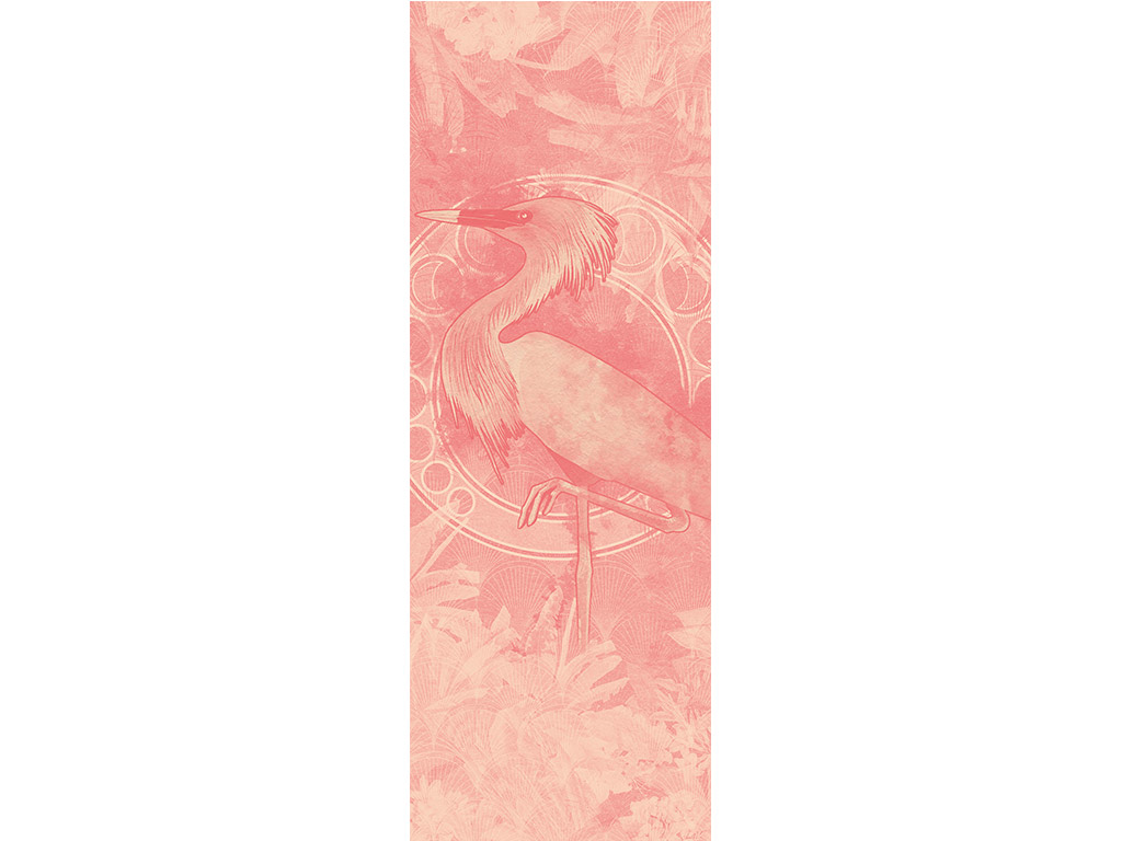 Fototapet Grue, Komar, roz, 100x280 cm
