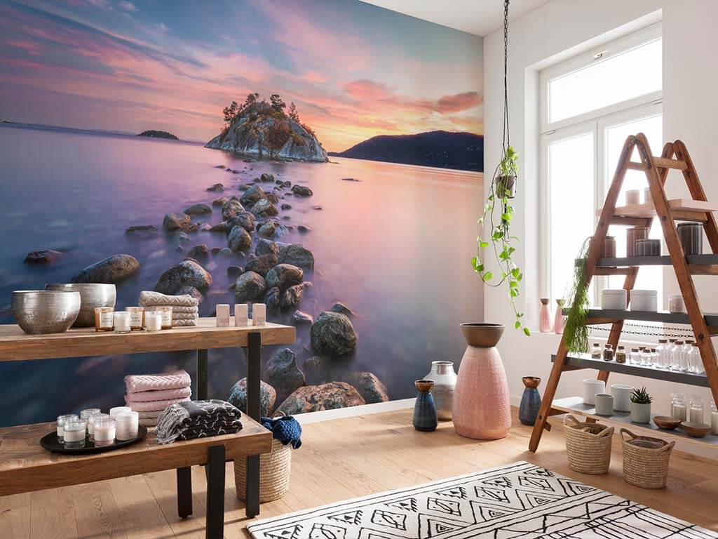 Fototapet marin Whytecliff, Komar, decorațiune cu peisaj multicolor, fototapet 368x254 cm