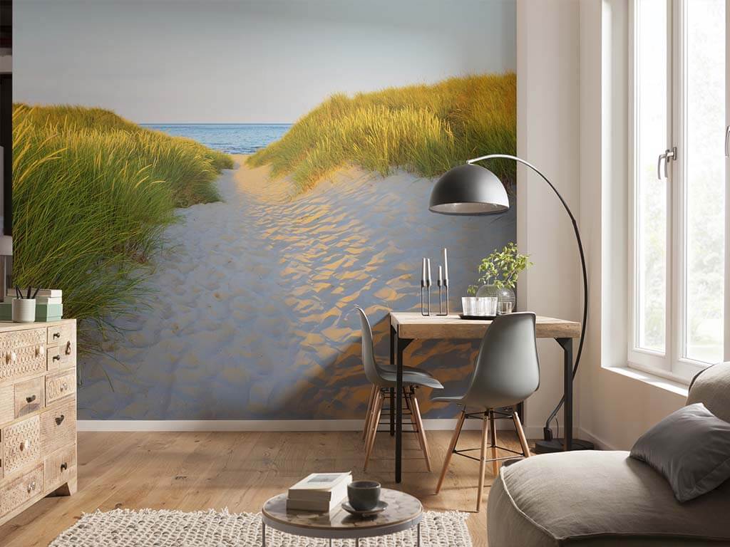 Fototapet plajă Sandy Path, Komar, decorațiune cu peisaj multicolor, fototapet 368x254 cm
