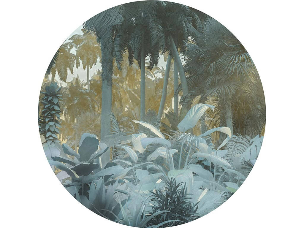 Fototapet rotund Exotic Jungle, Komar, autoadeziv, 125 cm diametru