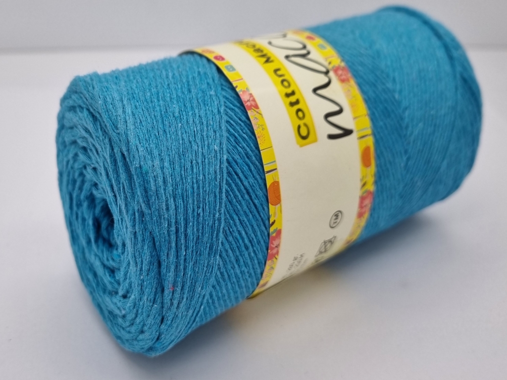 Fir textil Maccaroni Cotton Macrame bleu