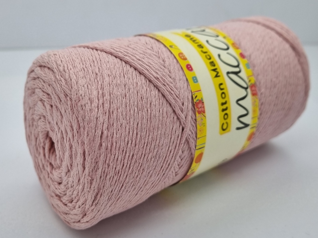 Fir textil Maccaroni Cotton Macrame roz pal