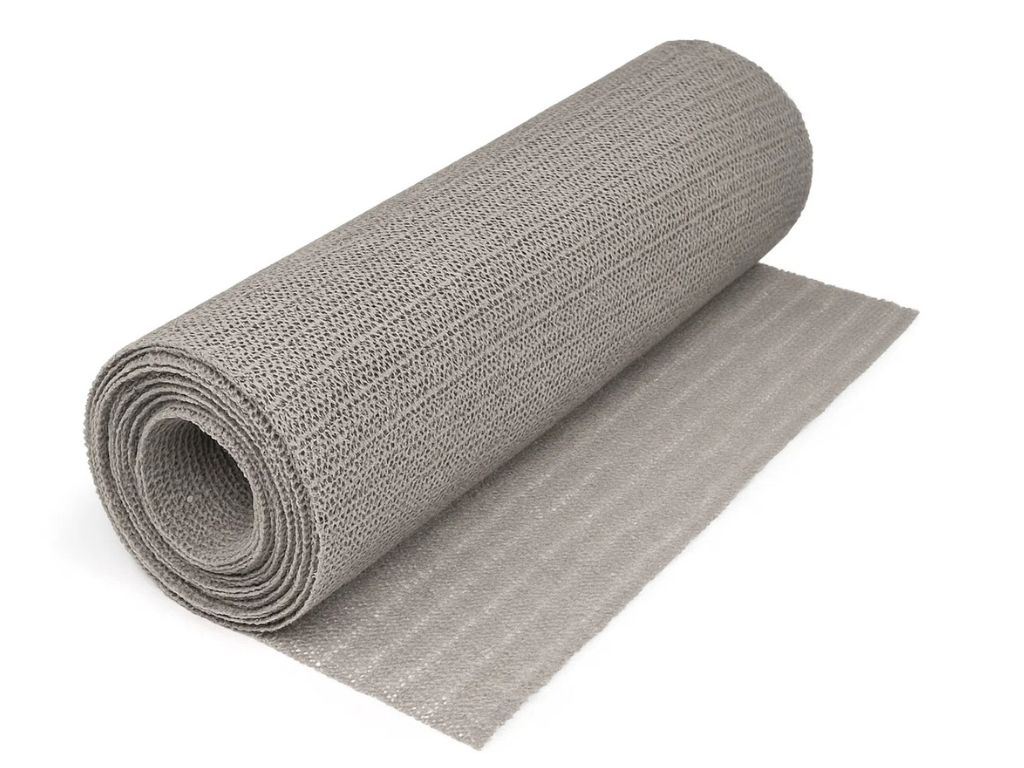 Material protecţie antialunecare gri, pentru sertare şi rafturi, rolă de 60x100 cm