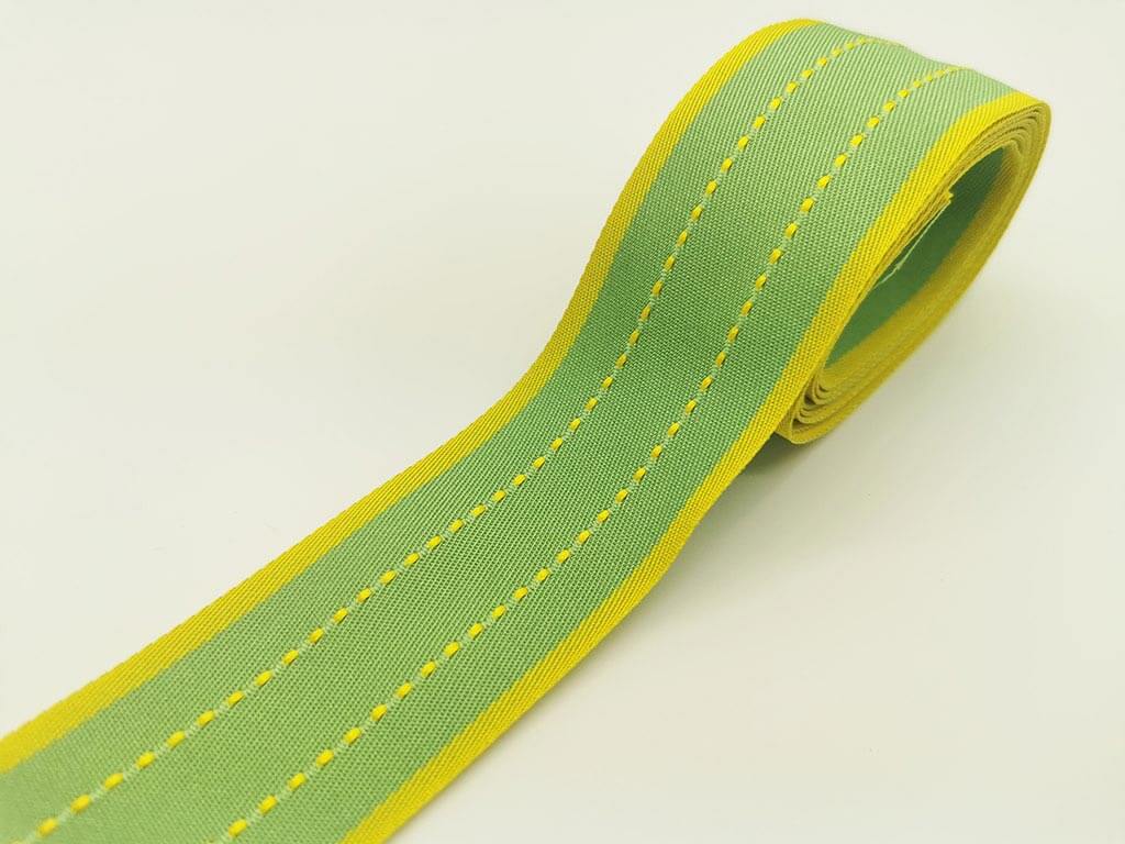 Panglică decorativă verde deschis, Folina, material textil, 4 cmx10 metri