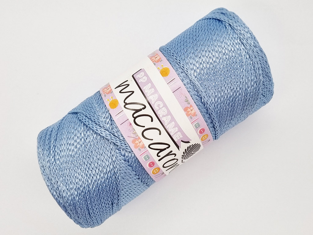 Snur bleu, Maccaroni PP Macrame, 2-3 mm grosime