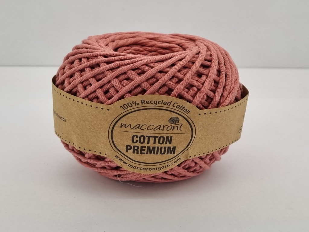 Sfoara bumbac violet pastel, Maccaroni Cotton Premium, fir de 2 mm grosime, 100g