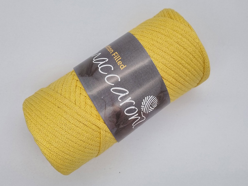 Cotton Cord, şnur galben din bumbac, 3 mm grosime