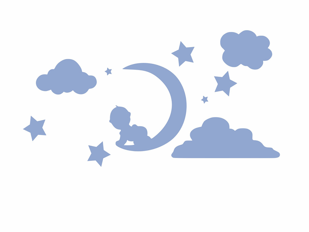 sticker-luna-si-stele-bleu-7131