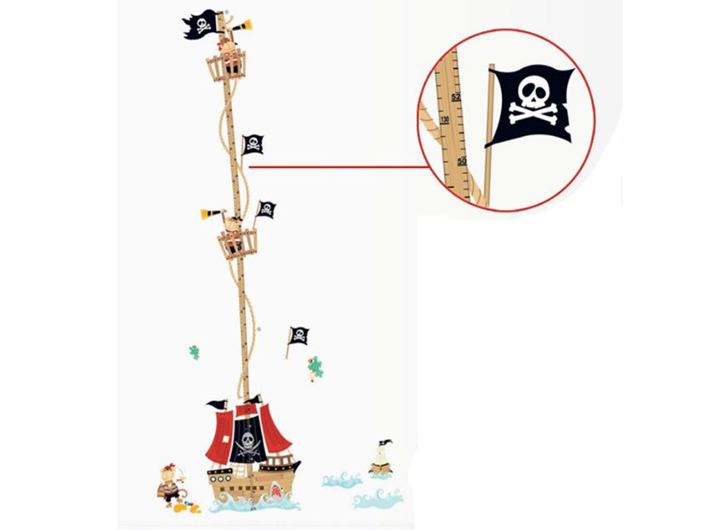 Sticker metru copii, Folina, Vaporul piraţilor
