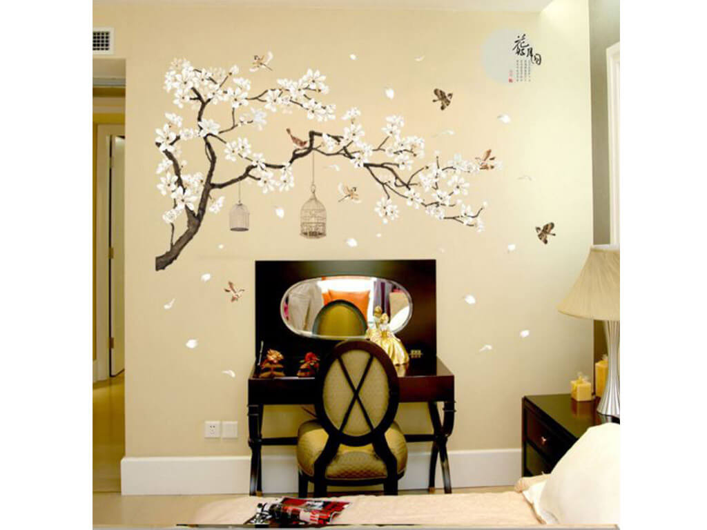 sticker-perete-creanga-flori-magnolie-bej-6641