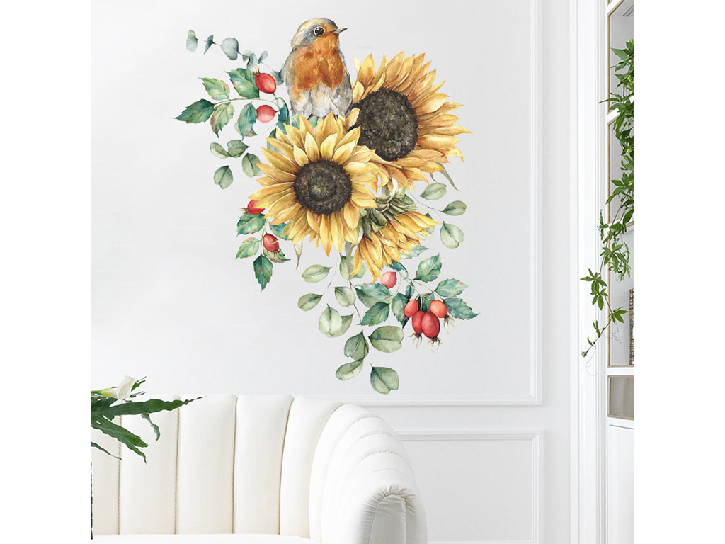 sticker-perete-decor-cu-floarea-soarelui-9312