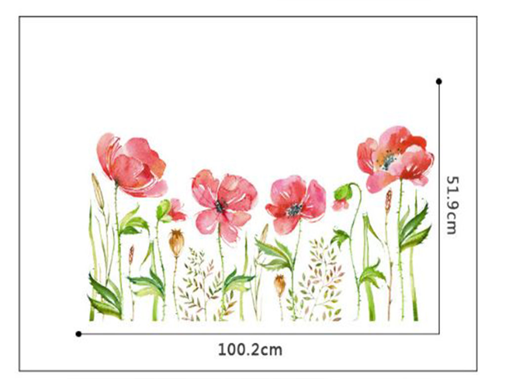 Stickere flori, Folina, maci roşii watercolor