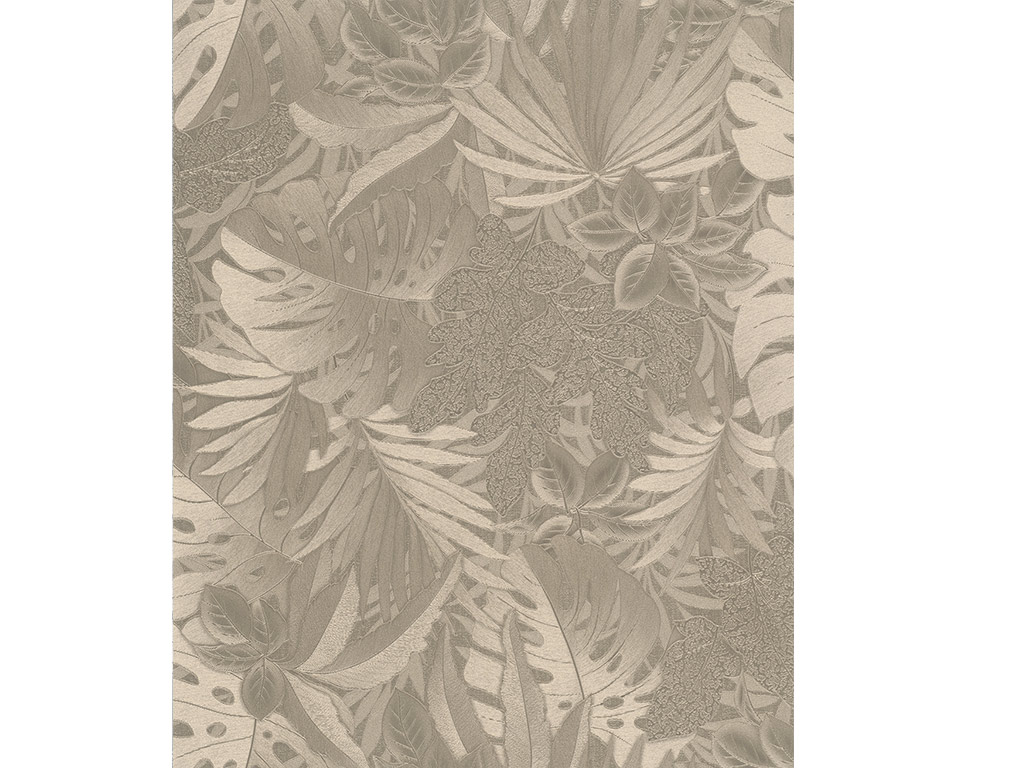 Tapet floral, efect metalic auriu, Marburg Botanica 33303