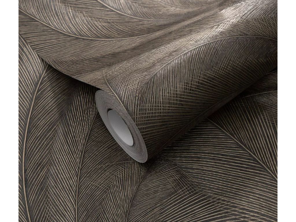 Tapet vlies Erismann Elysium 1047647, model frunze în relief, efect metalic, rolă de 0.53x10 metri