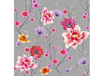 Autocolant decorativ, Folina, model floral multicolor, aspect lucios,100 cm lățime