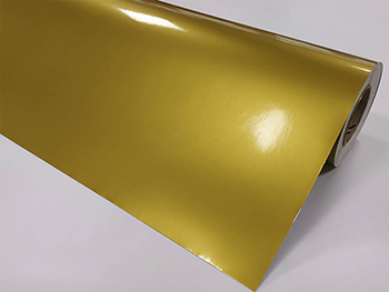 Autocolant auriu cu efect metalic lucios, X-Film Gold 3302, lățime 126 cm, racletă de aplicare inclusă la fiecare comandă