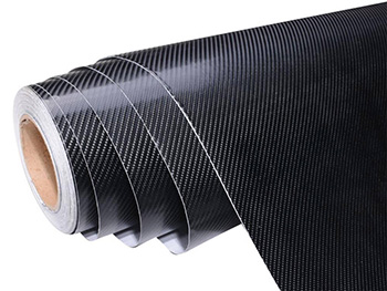Autocolant negru carbon 4D Folina, aspect mat, bubblefree, rolă de 152 cm x 10 metri