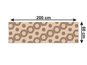 Autocolant faianţă decorativă, Folina, hexagoane bej, 60x200 cm
