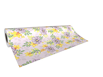 Autocolant decorativ, Folina, model floral lila,122 cm lăţime