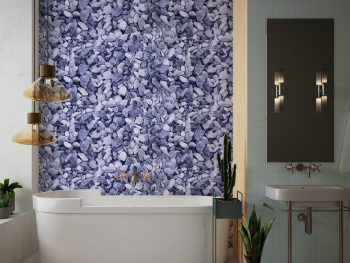 Autocolant perete imitaţie piatră albastră, Folina, tapet autoadeziv la rolă de 130x250 cm 