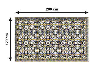 Autocolant gresie şi podele, Folina, model decorativ floral, rolă de 200x120 cm