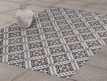 Autocolant gresie şi podele, Folina, model romburi maro, 120 cm lăţime