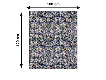 Autocolant gresie şi podele, Folina, model floral multicolor, 120 cm lăţime