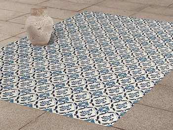 Autocolant gresie şi podele, Folina, model floral bej/albastru, 120 cm lăţime Autocolant-podea-model-floral-bej-albastru-metru-0-5704