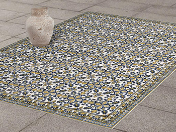 Autocolant gresie şi podele, Folina, model decorativ floral, rolă de 200x120 cm