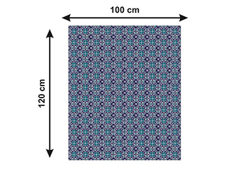 Autocolant gresie şi podele, Folina, model floral albastru/turcoaz, 120 cm lăţime