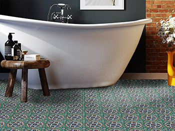 Autocolant gresie şi podele, Folina, model verde cu cercuri, rolă de 200x120 cm Autocolant-podea-model-floral-verde-rola-0-1279