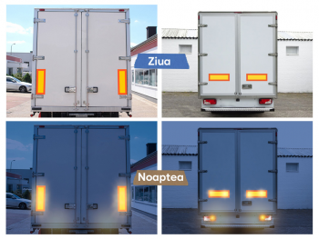 Autocolant reflectorizant tip bandă pentru vehicule și remorci, set 2 bucăți 565x200 mm Autocolant-reflectorizant-pentru-camioane-remorci-semnalizare-avertizare-simulare-1-2044