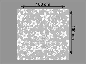 Folie geam autoadezivă Bird Garden, sablare cu imprimeu floral alb, lățime 100 cm folie-geam-autoadeziva-bird-garden-imprimeu-floral-alb-2258