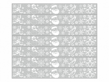 Set 7 borduri decorative Crăciun, model alb