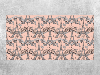 Covor antiderapant pentru bucătărie, din pvc, model Paris Eiffel, linoleum antiderapant la rolă de 100 cm lățime 