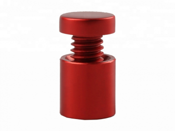 Distanţiere semnalistică roșu mat, Folina, din inox, 12 x 15 mm