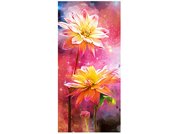 Folie sablare decorativă Floare Watercolor 1, Folina, pentru uşi din sticlă, rolă de 100x210 cm Floare-Watercolor-1-Simulare-6845
