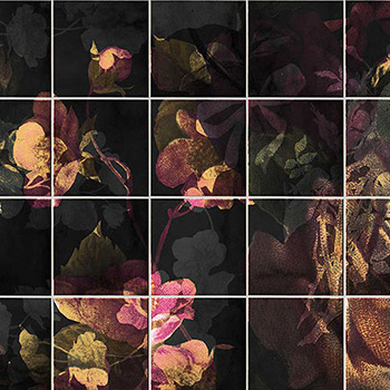 Fototapet Tiles Flowers, Komar, print digital, 400x280 cm