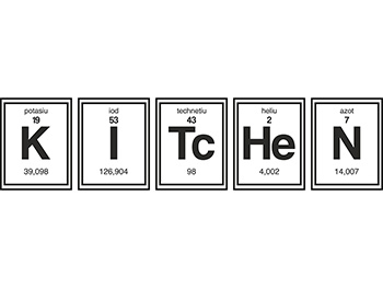 Sticker decorativ Kitchen Chemistry, Folina, negru, 120x30cm