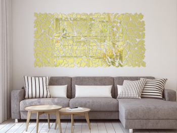 Oglindă decorativă Flower Blossom, Folina, culoare aurie, dimensiune oglindă 200x93 cm Oglinda-decorativa-Flower-Blossom-aurie-6553