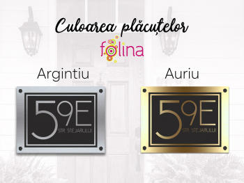 Plăcuță adresă model modern, din bond argintiu sau auriu, cu text personalizat Placuta-adresa-model-modern-din-bond-argintiu-sau-auriu-s1-2525