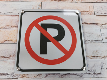 Plăcuţă NU PARCAȚI, fără text, material reflectorizant, din acril 3mm grosime Simulare-indicator-nu-parcati-auto-1-4234