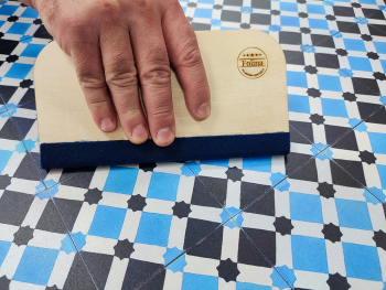 Racletă profesională din lemn cu cap din pâslă, dimensiune 10x20 cm  