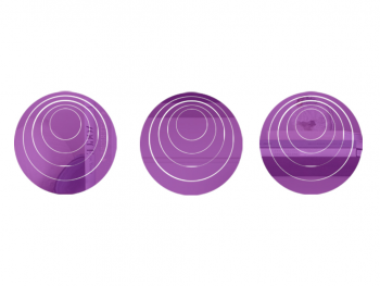 Set 15 stickere oglindă cercuri, Folina, decoraţiune perete din oglindă acrilică mov